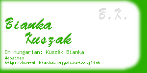 bianka kuszak business card
