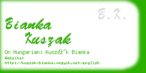 bianka kuszak business card